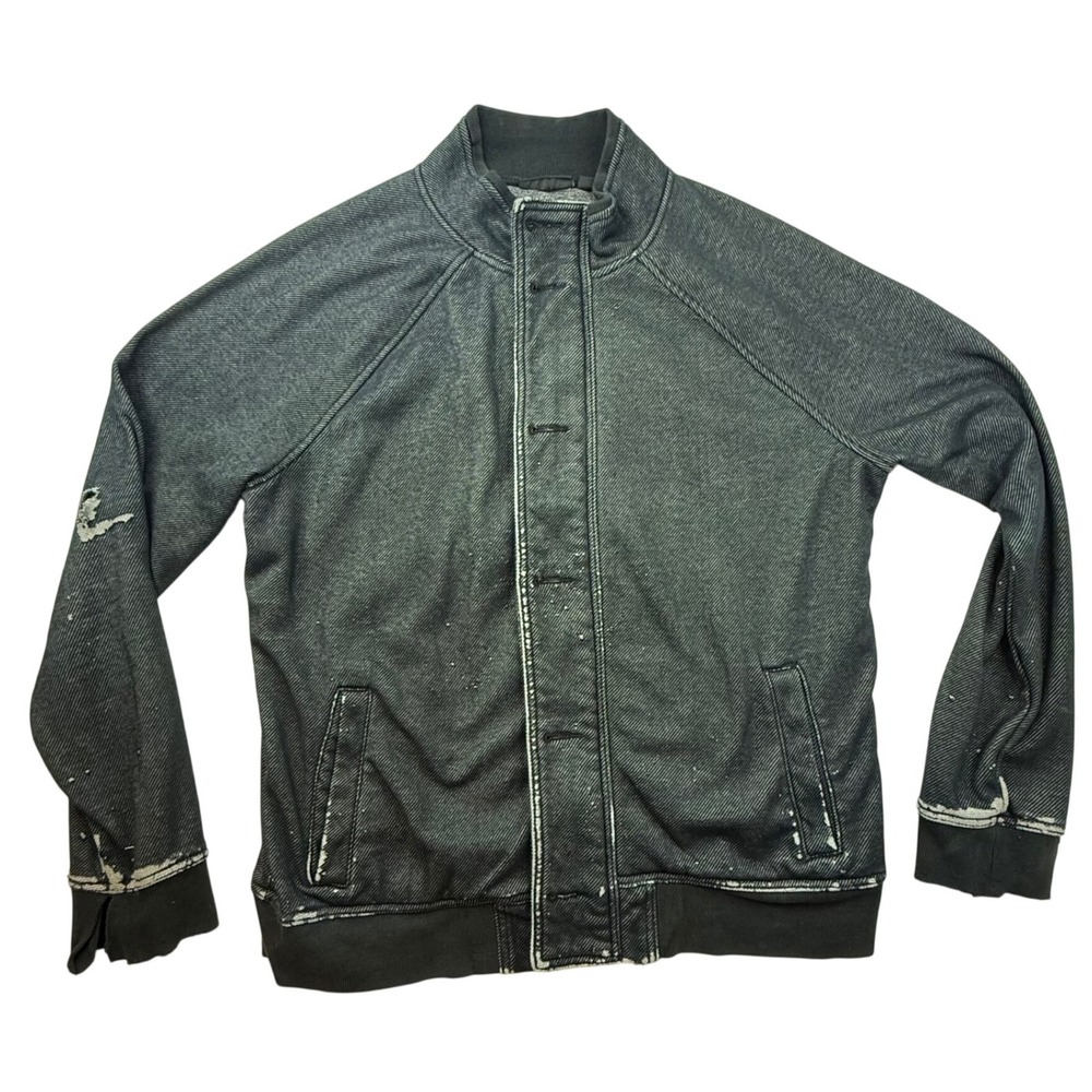 Marc Anthony Mens Thrashed Jacket street wear‎ Full Zip Size XL Distressed flaws